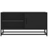 Mueble de TV madera de ingeniería y metal negro 80x34,5x40