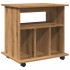Armario con ruedas madera ingeniería roble artisan 60x45x60