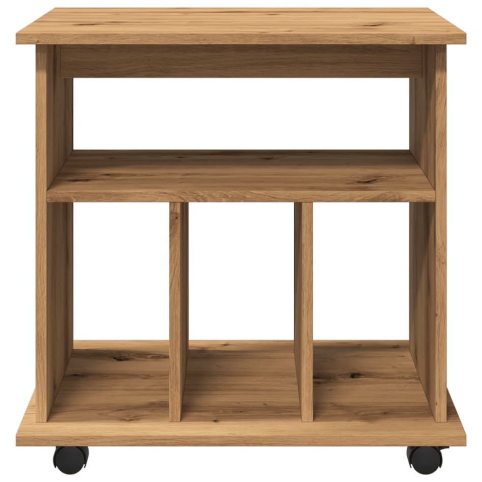 Armario con ruedas madera ingeniería roble artisan 60x45x60