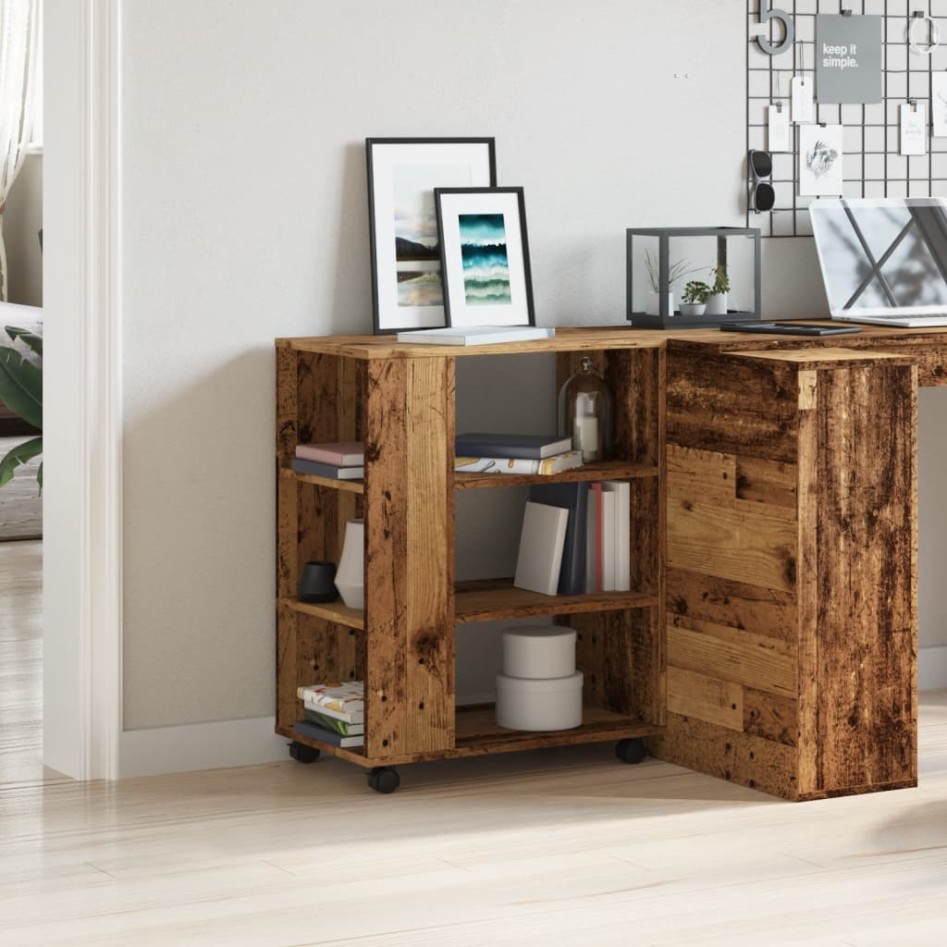 Armario con ruedas madera de ingeniería ingeniería 60x35x75