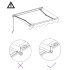 Toldo manual retráctil azul y blanco 500x300