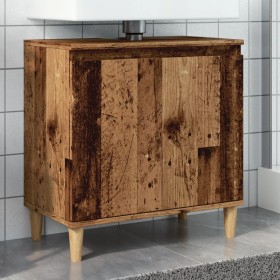 Mueble de lavabo madera de ingeniería envejecida 58x33x60