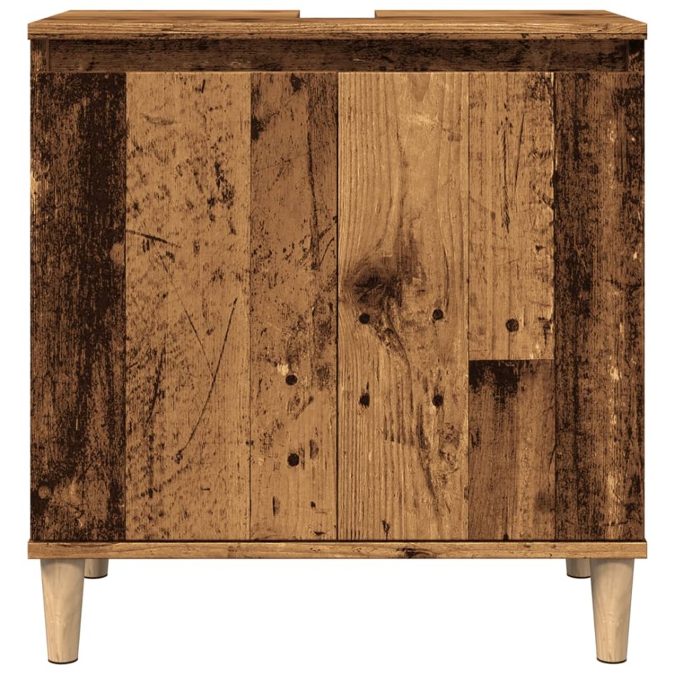 Mueble de lavabo madera de ingeniería envejecida 58x33x60