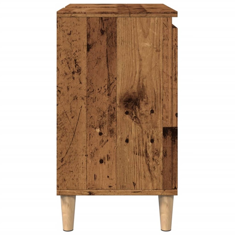 Mueble de lavabo madera de ingeniería envejecida 58x33x60