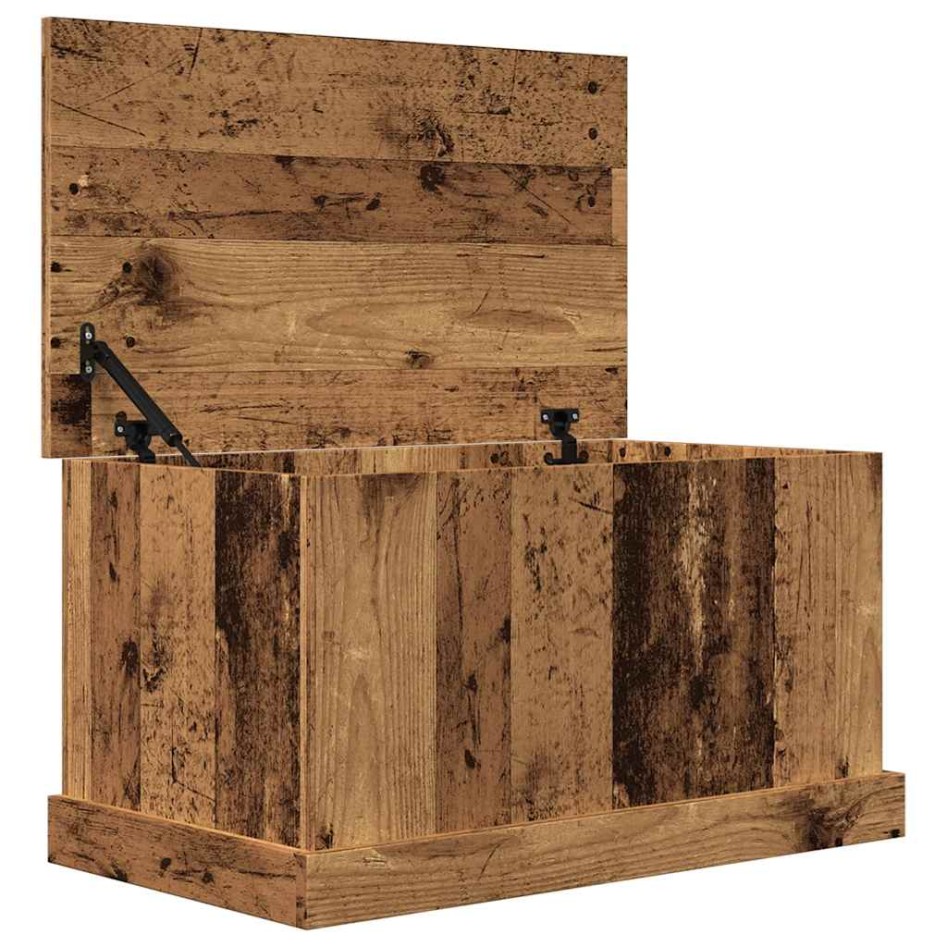 Caja de almacenaje madera de ingeniería envejecida 70x40x38