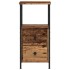 Mesita de noche madera ingeniería envejecida 34x35,5x70