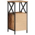 Mesita de noche madera ingeniería envejecida 34x35,5x70