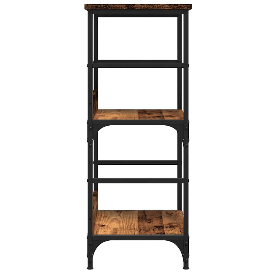 Estantería libros madera ingeniería envejecida 50x33x82