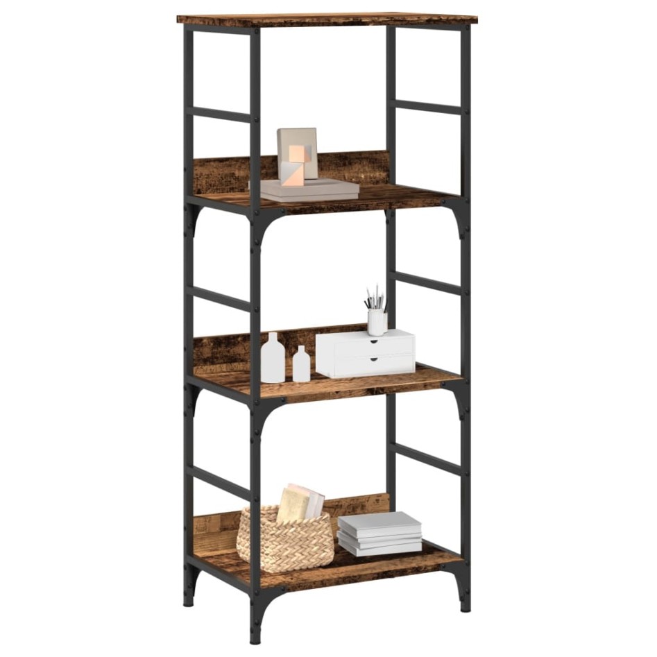 Estantería madera ingeniería madera envejecida 50x33x117,5