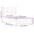 Estructura de cama sin colchón metal marrón roble 90x190