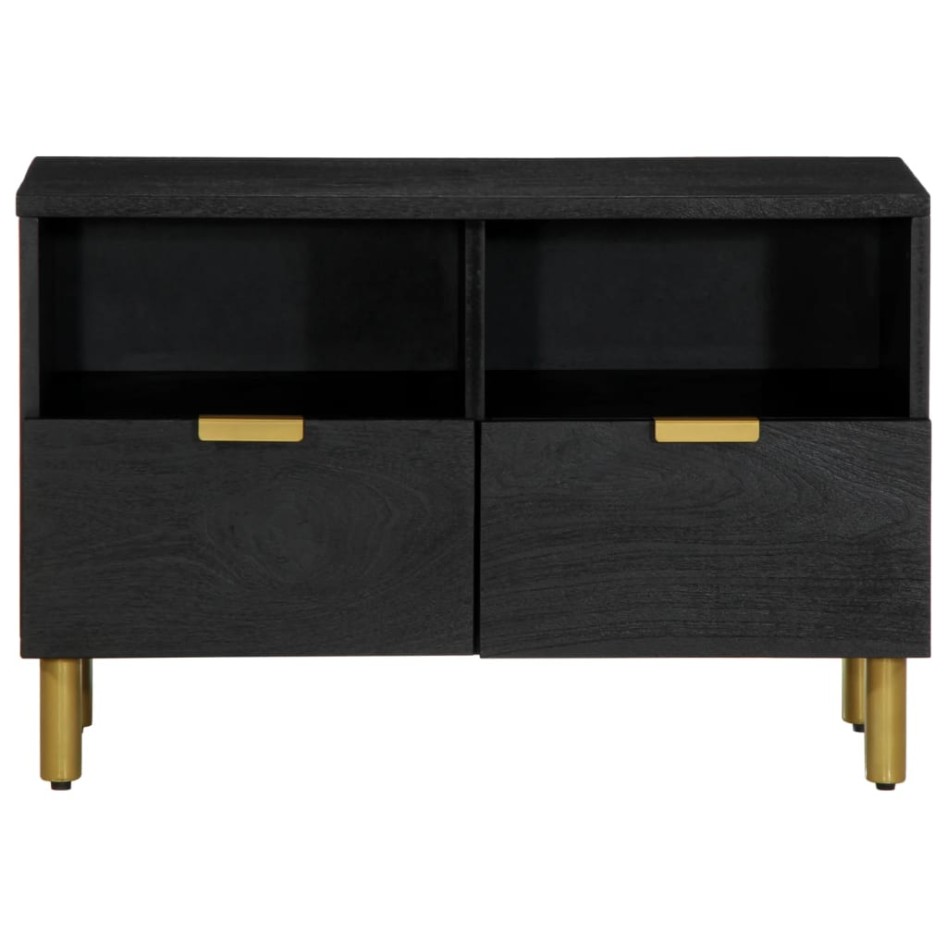Mueble de TV madera de ingeniería negro 70x33x46