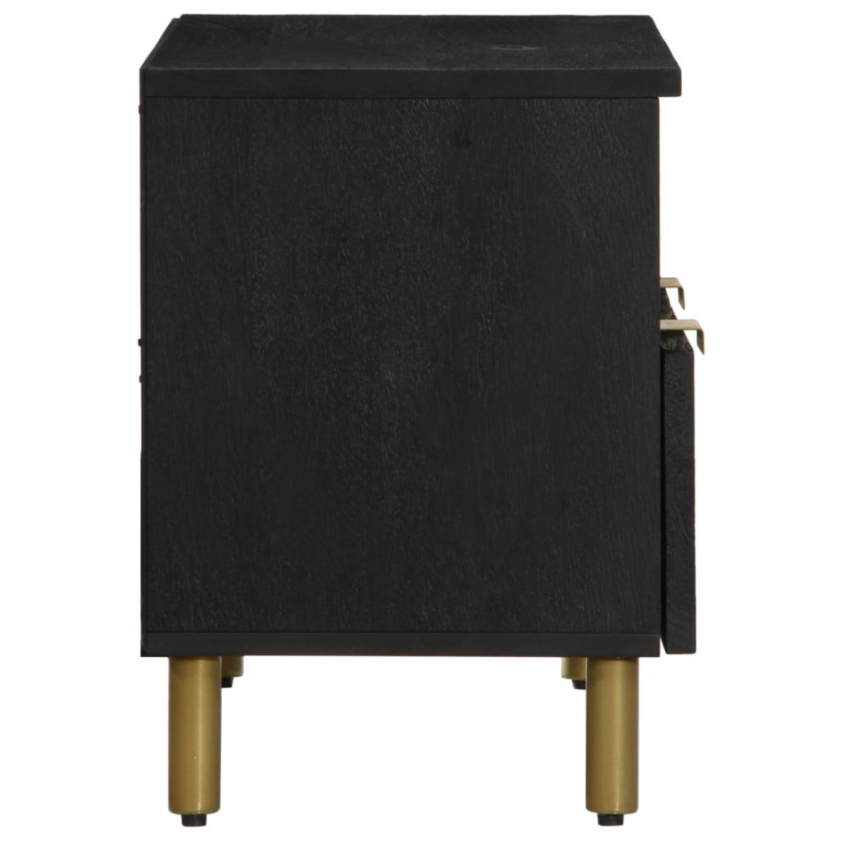 Mueble de TV madera de ingeniería negro 70x33x46