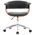 Silla de oficina giratoria de madera curvada y tela