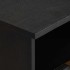 Mesita de noche madera maciza de ingeniería negra 40x33x46