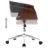 Silla de oficina giratoria de madera curvada y tela