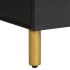 Mesita de noche madera maciza de ingeniería negra 40x33x46