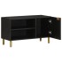 Mueble de TV madera de ingeniería negro 80x33x46