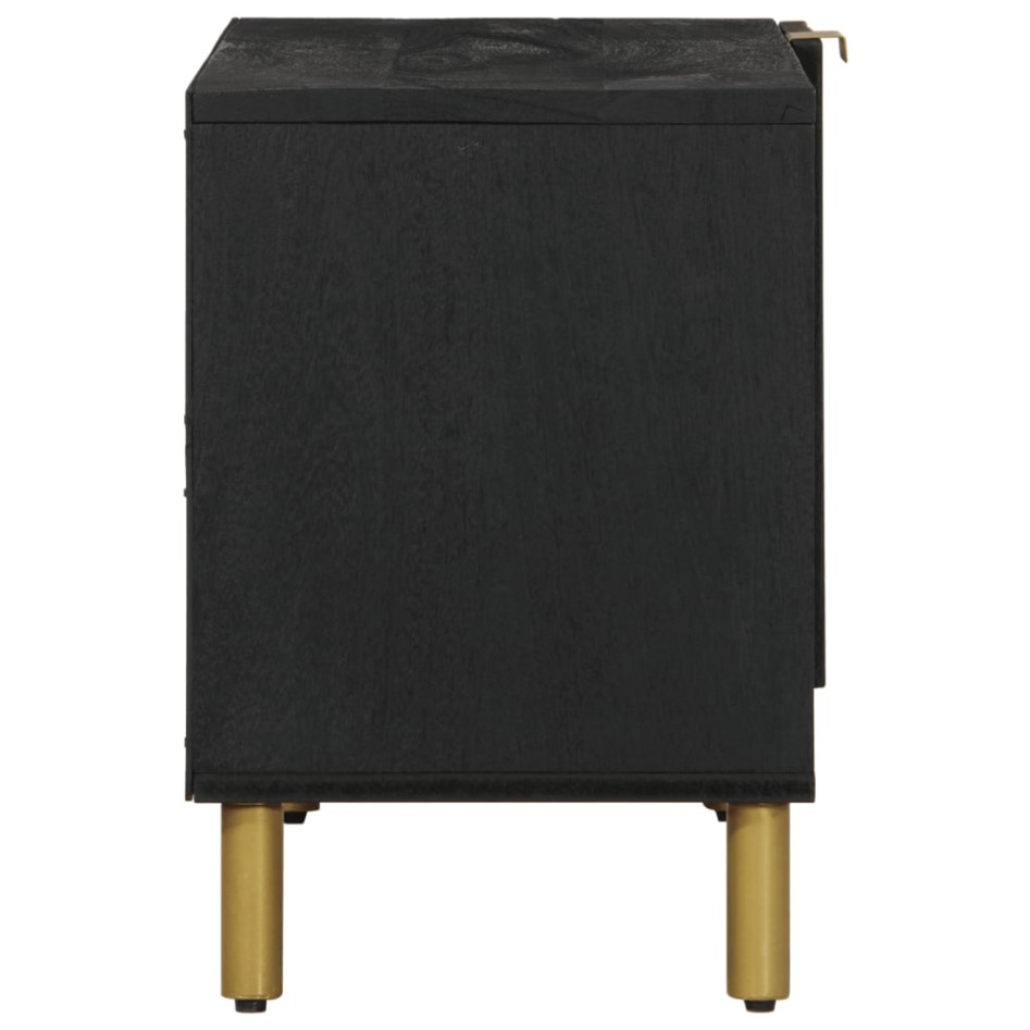 Mueble de TV madera de ingeniería negro 80x33x46