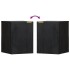 Mueble de baño colgante madera de ingeniería negro 38x33x48