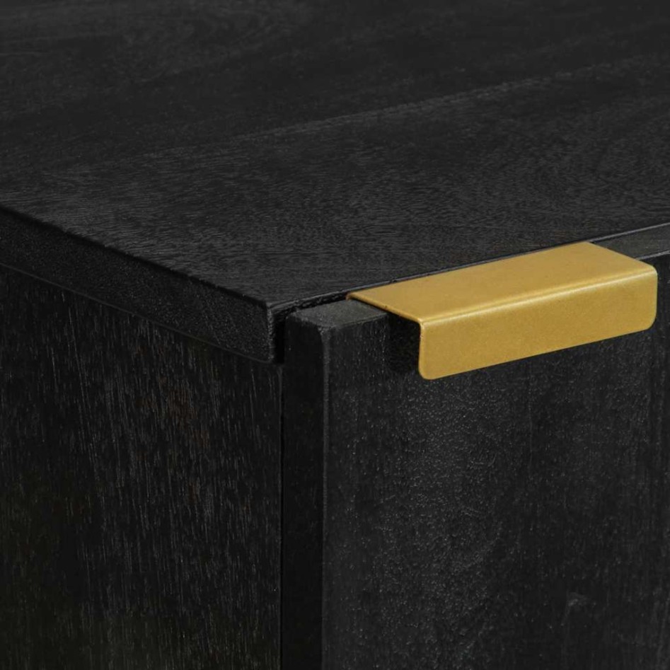 Mueble de baño colgante madera de ingeniería negro 38x33x48