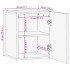 Mueble de baño colgante madera de ingeniería negro 38x33x48