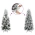 Árbol de Navidad artificial estrecho con nieve PVC y PE 180