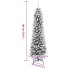 Árbol de Navidad artificial estrecho con nieve PVC y PE 180
