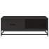 Mesa de centro de madera ingeniería y metal negro 90x57x35