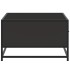 Mesa de centro de madera ingeniería y metal negro 90x57x35
