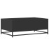 Mesa de centro de madera ingeniería y metal negro 90x57x35