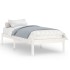 Estructura de cama sin colchón madera maciza blanco 100x200