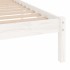 Estructura de cama sin colchón madera maciza blanco 100x200