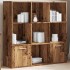 Estantería de madera de ingeniería envejecida 98x29x97,5