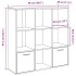 Estantería de madera de ingeniería envejecida 98x29x97,5