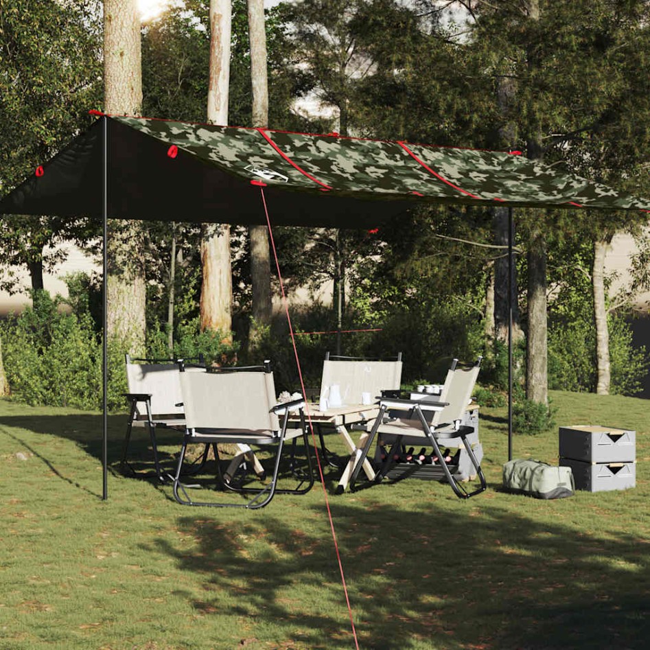 Lona de camping impermeable camuflaje 451x420