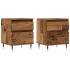 Mesitas de noche 2 uds madera ingeniería envejecida 40x35x50