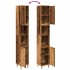 Armario de baño madera de ingeniería envejecida 30x30x190