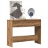Mesa consola madera ingeniería roble artesanal 100x35x76,5
