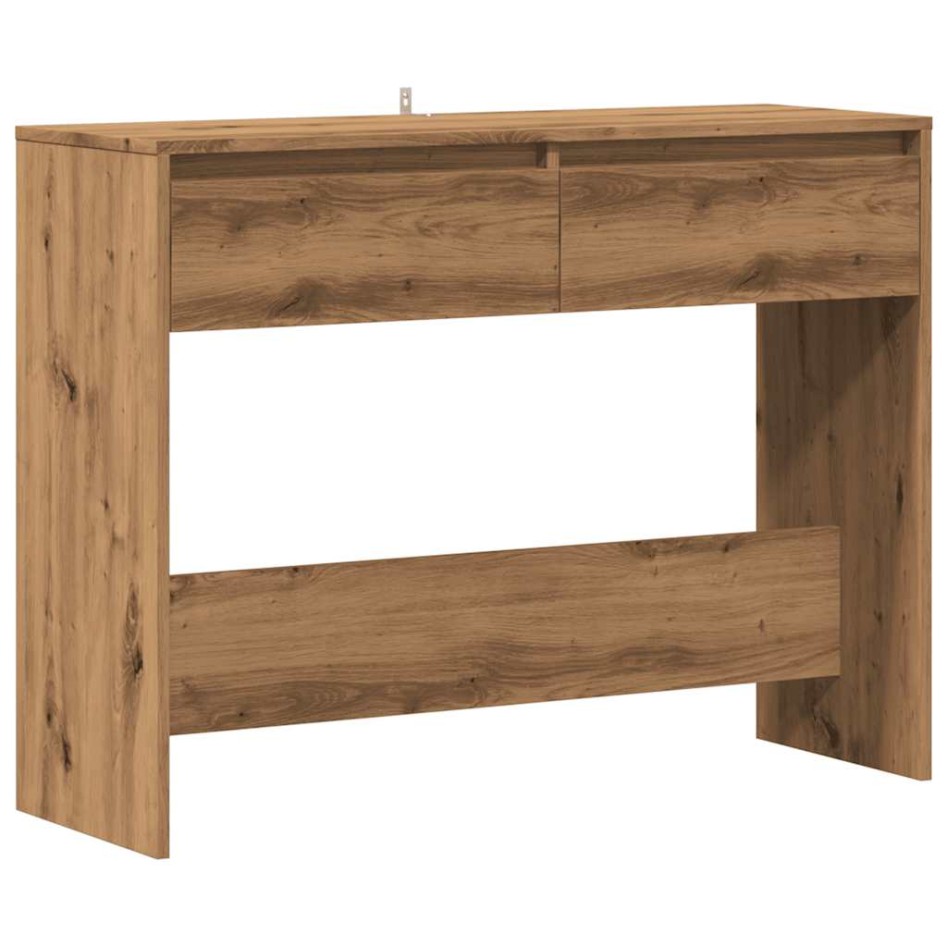 Mesa consola madera ingeniería roble artesanal 100x35x76,5