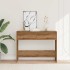 Mesa consola madera ingeniería roble artesanal 100x35x76,5