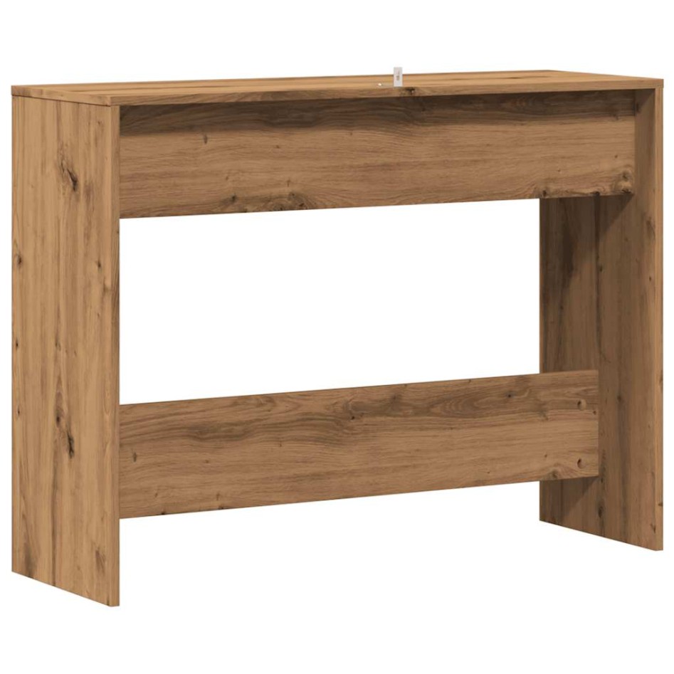 Mesa consola madera ingeniería roble artesanal 100x35x76,5