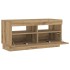 Mueble TV luces LED madera ingeniería roble artisan 80x35x40