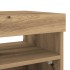 Mueble TV luces LED madera ingeniería roble artisan 80x35x40