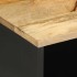 Mueble de TV madera maciza de mango rugosa negro 80x33,5x46