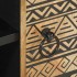 Mueble de TV madera maciza de mango rugosa negro 80x33,5x46