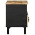 Mueble de TV madera maciza de mango rugosa negro 70x33,5x46