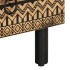 Mueble de TV madera maciza de mango rugosa negro 70x33,5x46