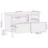 Mueble de TV madera maciza de mango rugosa negro 70x33,5x46