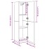 Mueble pared de TV madera ingeniería envejecida 30,5x30x110