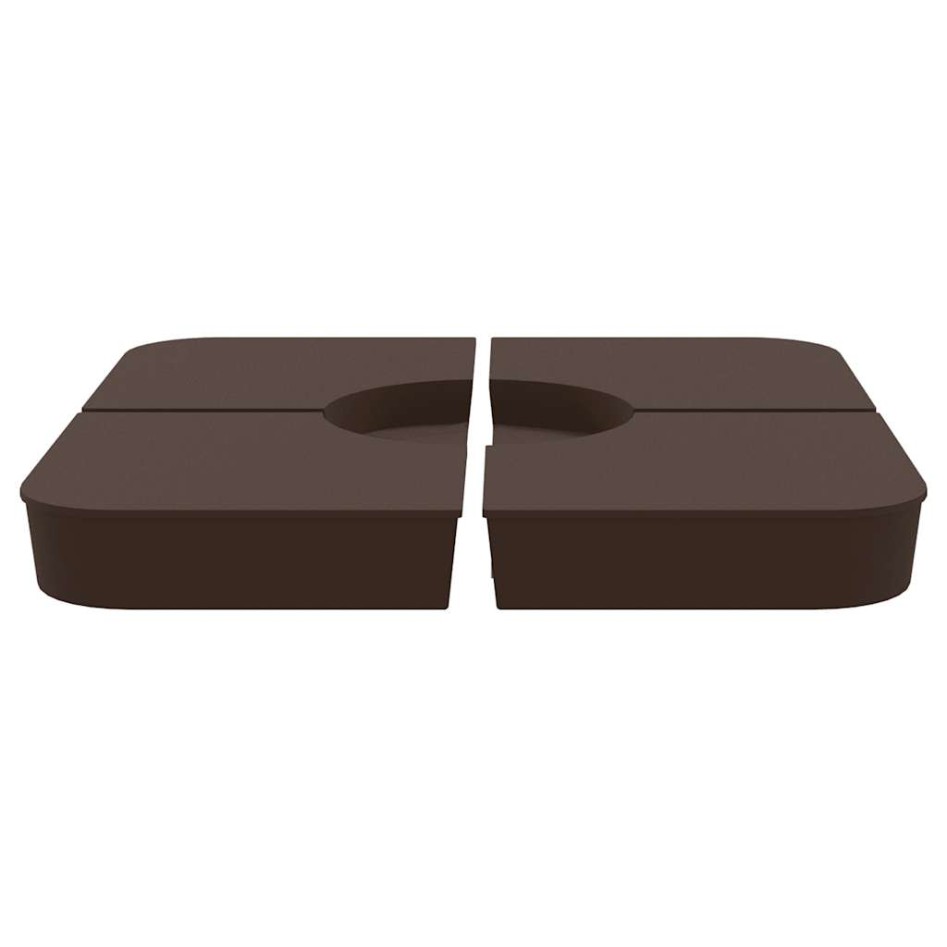 Juego bases de sombrilla 4 uds para parasol cruzado PP 100